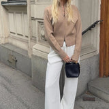 Slim Fit Knit Zip Cardigan