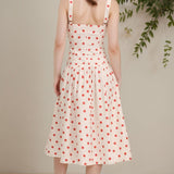 Trendy Polka Dot Cami Bodycon Maxi Dress