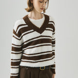 Loose Fit V Neck Knit Sweater