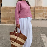 Fashionable Knit Cardigan Sweater