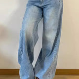 Retro High Waist Wide-Leg Jeans