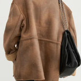 Reversible Stand Collar Puffer Jacket