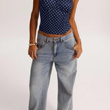 Chic Polka Dot Bustier Sleeveless Tank Top