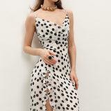 Floral Backless High Split Cami Maxi Dress