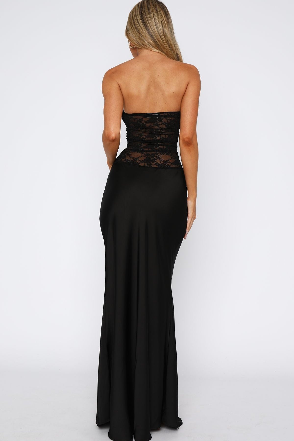 Fall In Love With You Strapless Maxi Dress Black