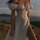Tie Strap Split Hem Maxi Dress