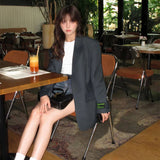 Retro Loose V-Neck Blazer