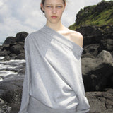 Studded Off Shoulder Long Sleeve Sweatshirt