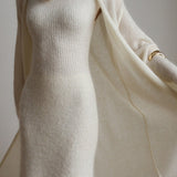 Knit Cardigan Sleeveless Dress Two Piece Set