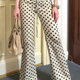 Vintage Polka Dot Flared Loose Casual Pants