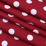 Red Polka Dot V-Neck Halter Backless Maxi Dress