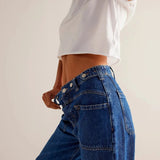 Vintage Washed Wide Leg Jeans
