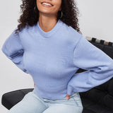 Slim Fit Basic Crop Sweater