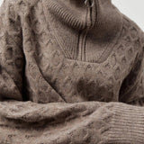 Chunky Knit Half Zip Sweater