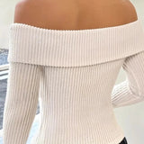 Sexy Off Shoulder Long Sleeve Sweater