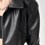 PU Leather Crop Jacket
