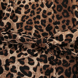 Chic Printed Long-Sleeve Shirt Belted Wide-Leg Pants Two Piece Set