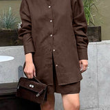 Chic Casual Versatile Cardigan Shorts Two Piece Set