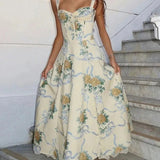 Elegant Printed A-Line Floral Dress