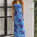 Miya Maxi Dress - Blue Floral