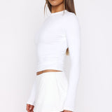Hard To Please Mini Skort White