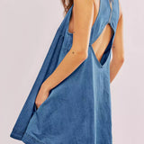 Sunset Stroll Denim Mini Dress