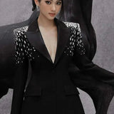 Heavy Beaded Statement Design Blazer