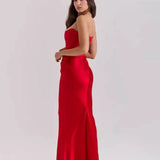 Strapless Backless Ruched Party Dress