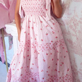 Tie-Back Maxi Floral Dress
