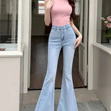 High Waist Butterfly Knot Flare Jeans
