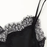 Alluring Asymmetric Lace Trim Fitted Mini Dress