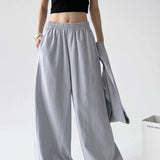 Striped Casual Tie Waist Wide Leg Pants