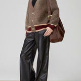 Long Sleeve Color-block Striped Sweater