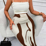 Zebra Print High Waist Bodycon Mermaid Maxi Skirt