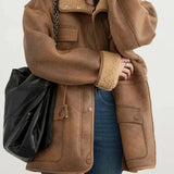 Reversible Stand Collar Puffer Jacket