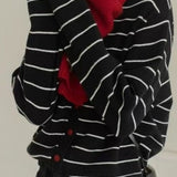 Colorblock Striped Casual Sweater
