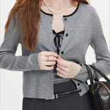 Knit Bow Cami Twinset Cardigan