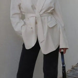 Lace-Up Casual Cardigan Blazer
