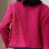 Tweed Double-Breasted Slim Blazer