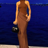 Cutout Sleeveless Slim Fit Maxi Dress