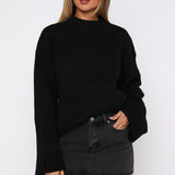 Winter's Chill Knit Sweater Black
