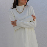 Chic High Neck Knit Sweater