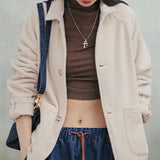 Polar Fleece Lapel Winter Jacket