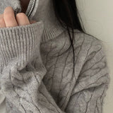 Collared Cable Knit Sweater