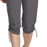 Hiking Cargo Capri Pants with Zipper Pockets Casual Lightweight Quick Dry Water Resistant