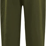 Beach Linen Shorts 3/4 Sweatpants Capri Pants Elastic Waist Cropped Harem Pants