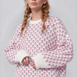 Strawberry Jacquard Knit Sweater