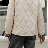 Patchwork Leopard Print Relaxed Jacket