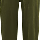 Beach Linen Shorts 3/4 Sweatpants Capri Pants Elastic Waist Cropped Harem Pants