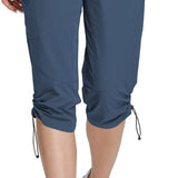 Hiking Cargo Capri Pants with Zipper Pockets Casual Lightweight Quick Dry Water Resistant